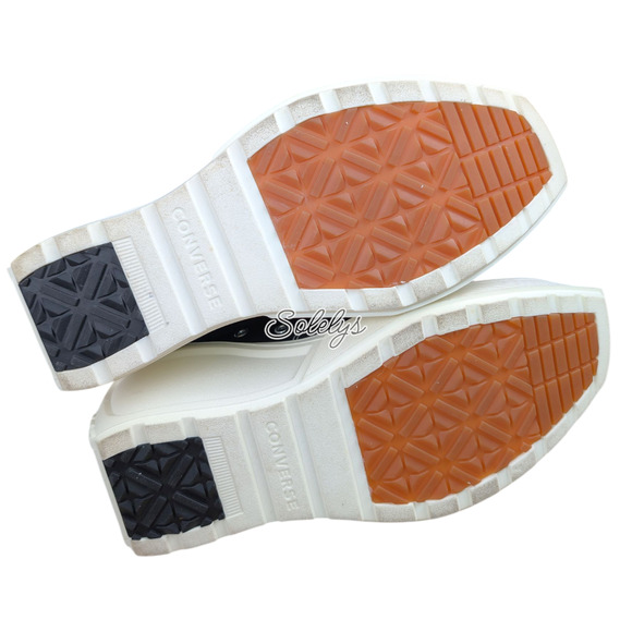 Converse Chuck 70 De Luxe Wedge Platform Black Egret Canvas Sneaker Womens 9.5 - Picture 7 of 11